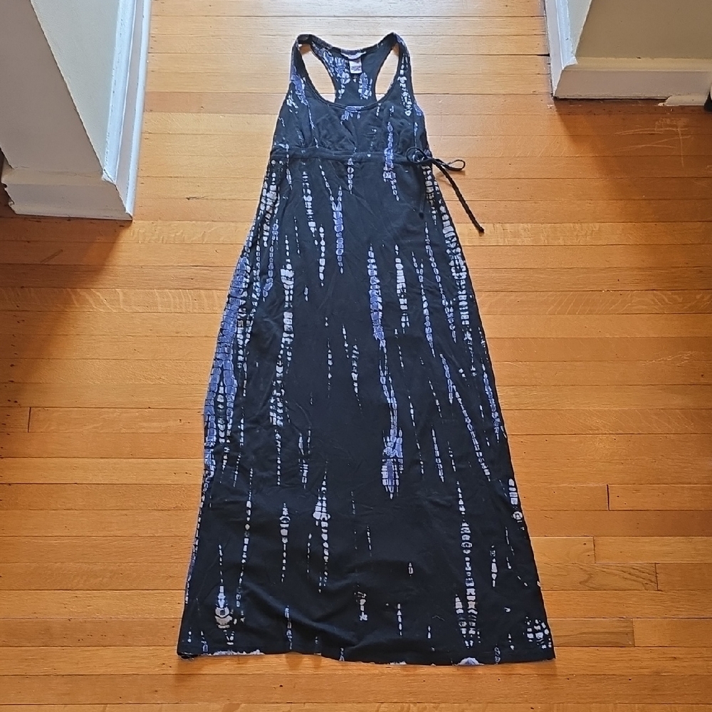 ​Hard Tail, Tie-Dye, Racerback Maxi Dress, Black & Purple, GUC, Women's XS